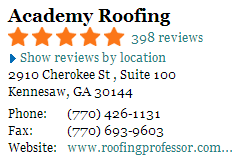 Kudzu.com Academy Roofing