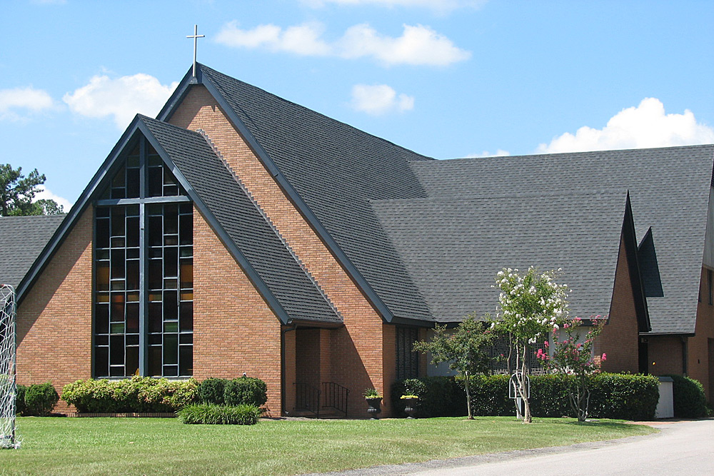 commercial-roofing-6 Modern church building with new metal roofing