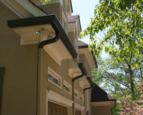gutters-atlanta-6 Senox mesh guard system installed on steep roof