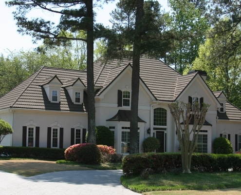 specialty-roofing-1 Clay tile roofing on Mediterranean style home in Georgia