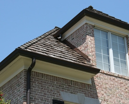 specialty-roofing-2 Copper “W” style valley detail on specialty roof