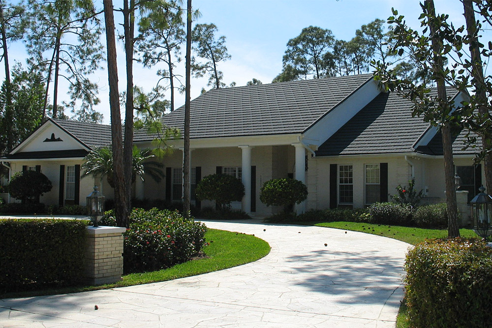 specialty-roofing-8 Night view of specialty roofing lit up on Georgia residence