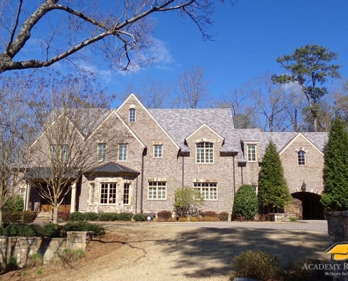 specialty-roofs-1 DaVinci synthetic slate specialty roof installed on luxury home