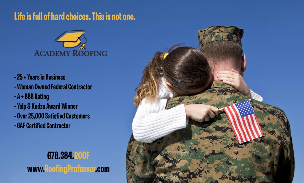 Military man hugs his child