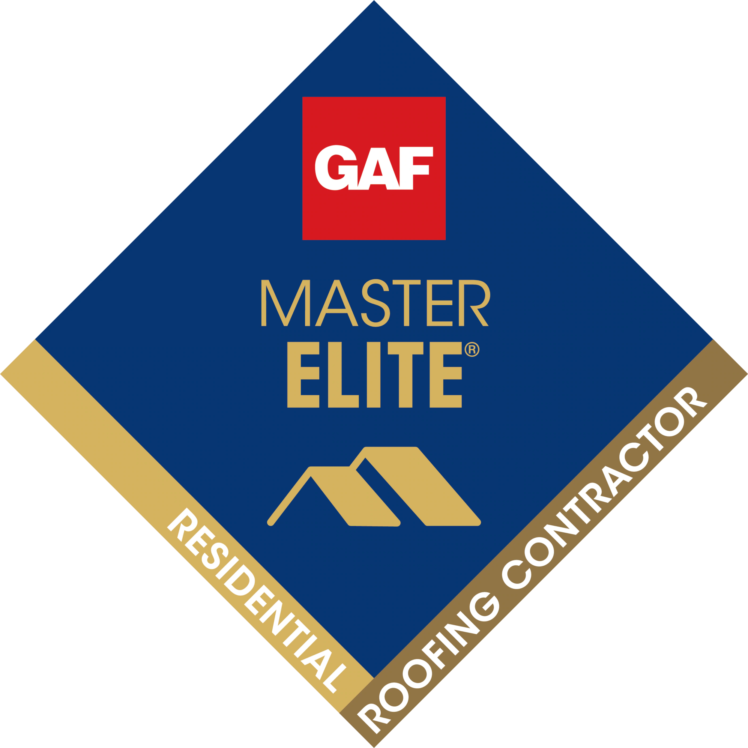 Badge for GAF Master Commercial Roofing Contractor certification