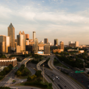 Downtown City Skyline Atlanta Georgia Metro Area Capital Town
