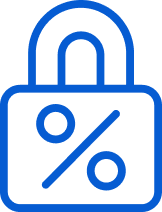 Lock icon representing fixed 12.99 percent APR roof financing